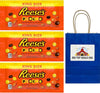 King Size Reeses Pieces Peanut Butter Candy Crunchy Shell, 3 oz, Individually Wrapped - Pe - Image 1