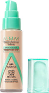 Almay Clear Complexion Acne Foundation Makeup with Salicylic Acid, Medium Coverage, Soft Matte Finish, Hypoallergenic, Cruelty- & Fragrance-Free, Dermatologist Tested, 099 Porcelain, 1 fl oz
