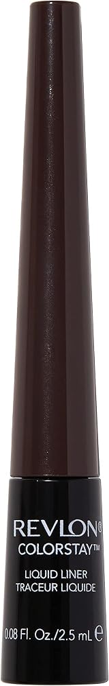 Revlon ColorStay Liquid Eyeliner, Waterproof, Smudgeproof, Longwear Intense Eye Makeup with Fine Tip, Ophthalmologist Tested, Black Brown (252)