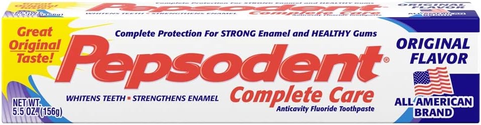 Pepsodent Complete Care Toothpaste Original Flavor 5.5 oz (Pack of 3)