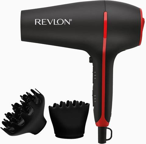 REVLON SmoothStay 1875 Watt Coconut Oil Infused Hair Dryer with Diffuser