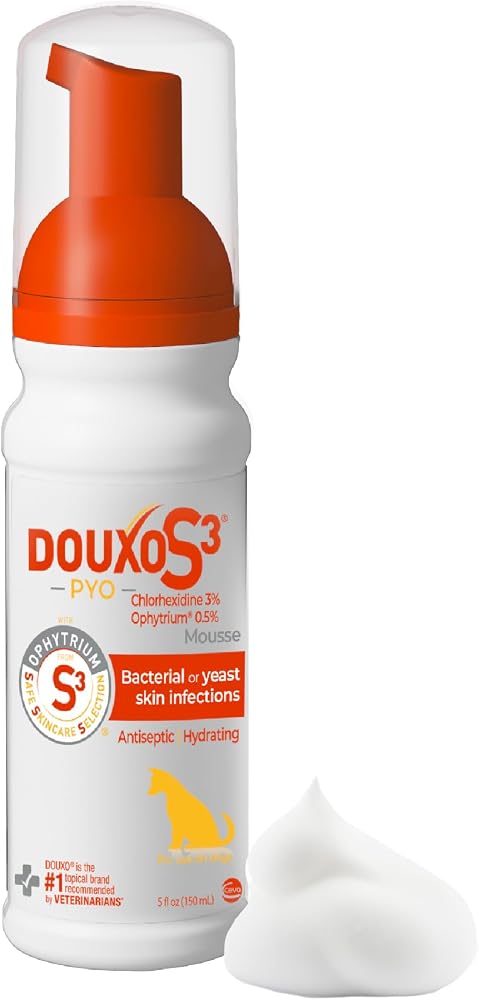 Douxo S3 PYO Medicated Dog Mousse - Bacterial & Yeast Infection Treatment