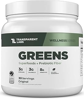 Transparent Labs Greens Superfood Powder - 30 Servings, Unflavored