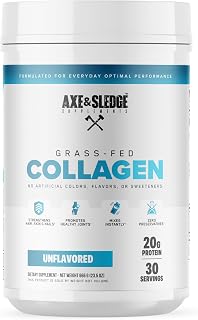 Axe and Sledge Grass Fed Hydrolyzed Collagen Powder Unflavored 30 Servings