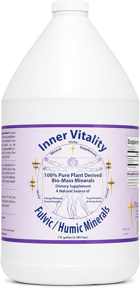 Inner Vitality Fulvic Humic Mineral Blend Trace Elements Vitamins and Amino Acids Morningstar Minerals (1 Gallon)