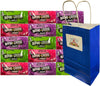 Variety Pack Now and Later Candy – 15 Count – 5 Each of Grape, Apple, Cherry – 0.93 oz Chews – Includes 5.25x3.2x8 Inch Blue Gift Paper Bag – Fruit Flavored Individually Wrapped Candy - Snacks - Food