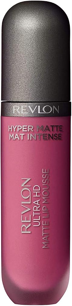 Revlon Liquid Lipstick, Face Makeup, Ultra HD Matte Lip Mousse, Longwear Rich Lip Colors in Plum / Berry, 825 Spice, 0.02 Oz