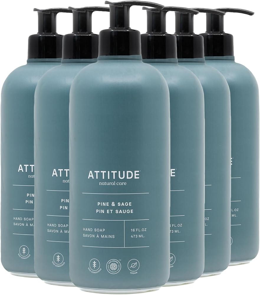 Attitude Hand Soap, EWG Verified, Pine & Sage, 16 oz - Personal Care