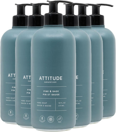 Attitude Hand Soap, EWG Verified, Pine & Sage, 16 oz - Personal Care