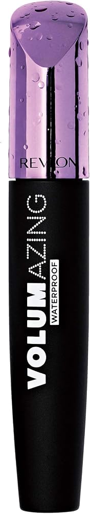 Revlon Volumazing Waterproof Mascara, Oversized Brush for Thick, Fluffy, Fanned-Out Eye Lashes, Long Lasting, Blackest Black (951), 0.3 oz