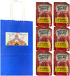 Big Top Deals USA Blue Paper Bag with Snaps Hot and Spicy Veggie Chips – 3oz Bags – Crunchy Snack – Packed in 5.25x3.2x8 Gift-Style Custom Bundle - Shirts - Tops