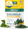 Sunlit Best Organic Chlorella Spirulina Tablets, Green Algae Pills, 500 CT