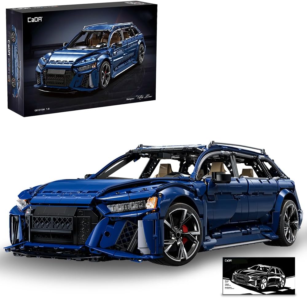 CaDA Master C61515W 1:8 RS6 Avant Building Block Car 4663PCS for Adult