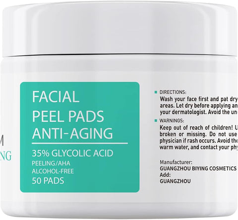 Acne Treatment Pads with Salicylic, Glycolic & Lactic Acid – Exfoliating Facial Pads for Acne, Pimples, Blackheads, Whiteheads, Clogged Pores, Oily Skin & Dark Spots.