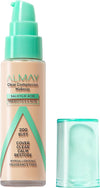 Almay Clear Complexion Acne Foundation Makeup with Salicylic Acid, Medium Coverage, Soft Matte Finish, Hypoallergenic, Cruelty- & Fragrance-Free, Dermatologist Tested, 200 Buff, 1 fl oz
