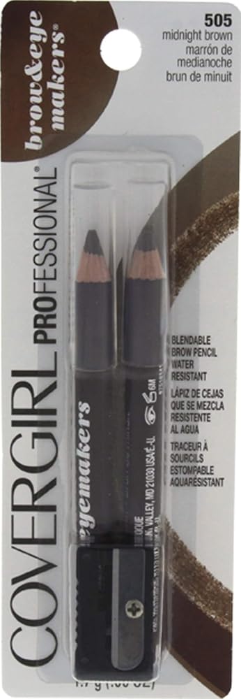COVERGIRL - Easy Breezy Brow Fill + Define Brow Pencil, Sharpener Included, Long-Lasting, Deeply Pigmented, Blendable Formula, 100% Cruelty-Free