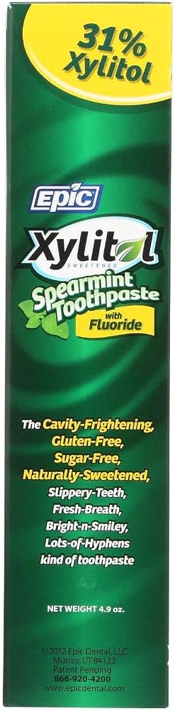 Epic Dental Fluoride and Xylitol Toothpaste, 4.9 Ounce