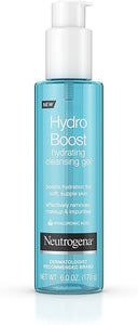 Neutrogena Hydro Boost Lightweight Hydrating Facial Cleansing Gel, Gentle Face Wash & Makeup Remover with Hyaluronic Acid, Hypoallergenic & Non Comedogenic, 6 oz