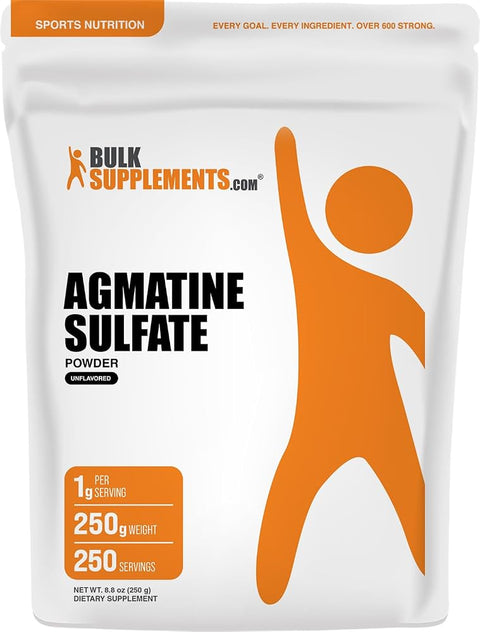 BulkSupplements.com Agmatine Sulfate Powder - 250g (Pack of 1)