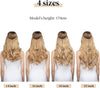 SARLA Invisible Wire Hair Extensions with 3 Clips Long Synthetic Wavy Curly Hairpiece Adju - Image 5