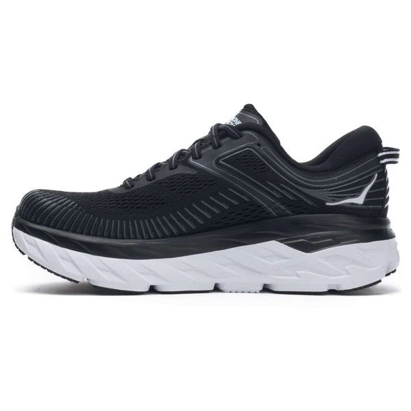 HOKA ONE ONE Bondi 7 Mens Shoes Size 12, Color: Black/White