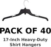 Bigtopdealsusa Clear Plastic Hangers , 17-Inch Heavy-Duty Clothes Hangers with Notched Sho - Image 2