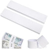 LLIKED 100 Blank White Currency Straps - Self Sealing Money Bands