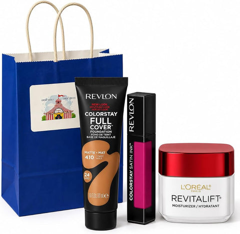 BIGTOPDEALSUSA Beauty Gift Set, Soft Glam Mixed Brand Pack, Brightening
