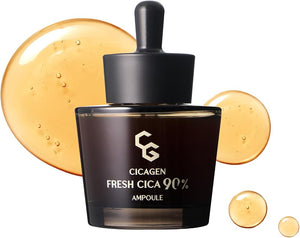 Fresh CICA 90% AMPOULE, Centella Asiatica Leaf/Stem Juice 900,000 ppm Facial ampoule, Vegan & Low-irritation soothing ampoule for sensitive skin & pore care, Korean skincare, 1.69fl.oz / 50ml