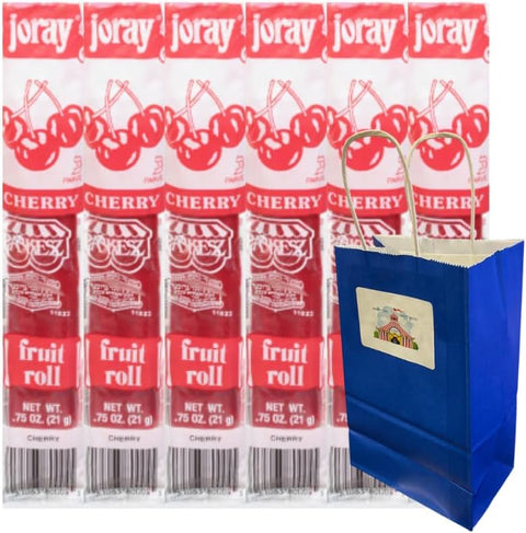 Fruit Roll Cherry, 0.75 oz 6-Pack – Individually Wrapped Chewy Fruit Snacks, Perfect for Lunchboxes, On-the-Go Treats, Kids' and Adults' Favorite Healthy Snack Alternative