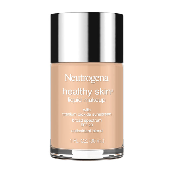 Neutrogena Healthy Skin Liquid Makeup Foundation, Broad Spectrum SPF 20 Sunscreen, Lightweight & Flawless Coverage Foundation with Antioxidant Vitamin E & Feverfew, 85 Honey, 1 fl. oz