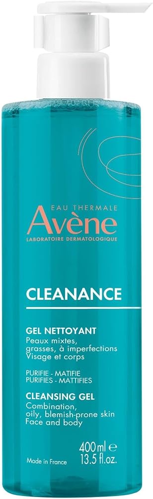 Avène Cleanance Cleansing Gel Soap Free Cleanser for Acne Prone, Oily, Face & Body, Alcohol-Free - Personal Care