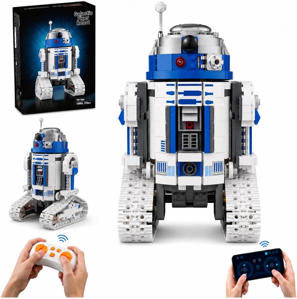 Galaxy Mechanic Robot Building Kit, Remote & App Control STEM Robot Building Toys, Compatible with Lego Robot, Father's Day Birthday Gifts for Teens Adults Fathers, 735PCS