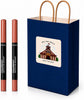 2-Piece Matte Lip Crayon Revlon Gift Set - 001 Tread Lightly Nude Shade, Long Lasting Velv - Image 1