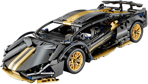 Sport Race Car Building Block Sets for Adults,Black Technical Racing Supercar Toys Kits Collectible 1:14 MOC Model Construction Birthday Gifts for Boys Men Teens Age 8+, 8-12 8-14,14+