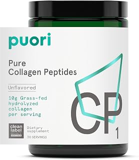 Puori CP1, Pure Collagen Peptides Powder, Unflavored, 30 Servings