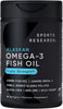 Sports Research® Omega-3 Fish Oil 1250mg from Wild Alaska Pollock, 90 Count - Image 1