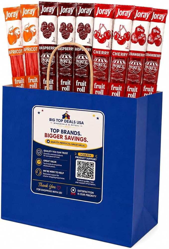 BigtopdealsUSA Fruit Rolls Variety Pack, 12 Individually Wrapped