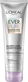 L'Oreal Paris EverPure Silver Care Sulfate Free Conditioner, Brightening and Nourishing Hair Care for Gray and Silver Hair, Vegan Formula with Peptides, 8.5 Fl Oz
