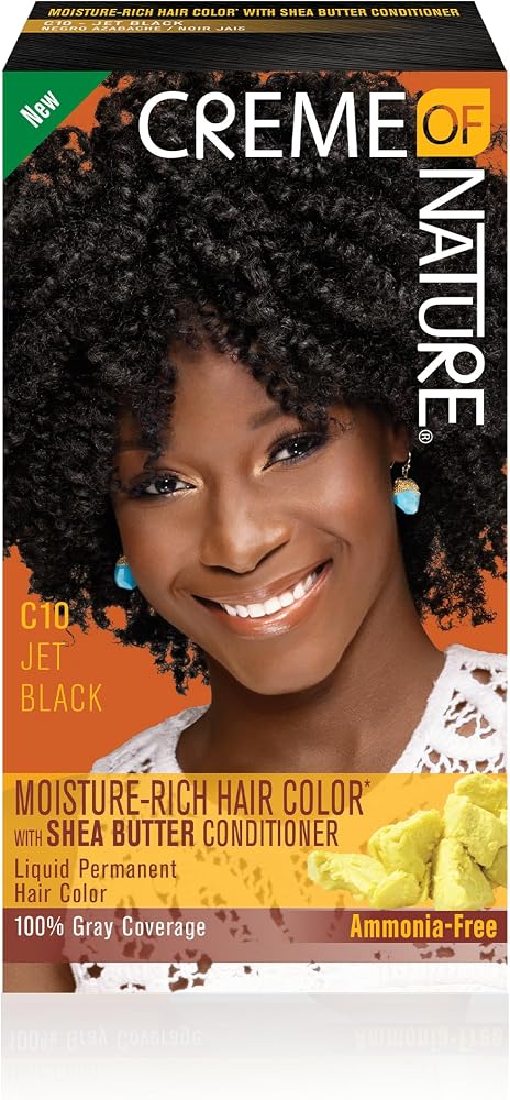 Creme of Nature Moisture-Rich Hair Color, C10 Jet Black, 1 pk