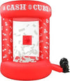 Silipull 5 FT Inflatable Cash Cube Booth Inflatable Money Machine Booth Money Blower Machine Cash Grab for Adults Game Activity Events (No Blower Included)(Red)