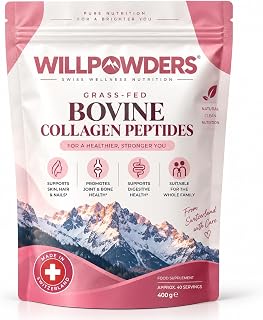 Nuvon Willpowders Grass-Fed Bovine Collagen Peptides Powder,400 g