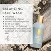 Balancing Face Wash, Gentle Unscented Facial Cleanser for Sensitive Skin, EWG VERIFIED, Ma - Image 4