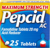 Pepcid AC Max Strength Tablets, 20mg Famotidine, 25 ct - Personal Care - Image 1