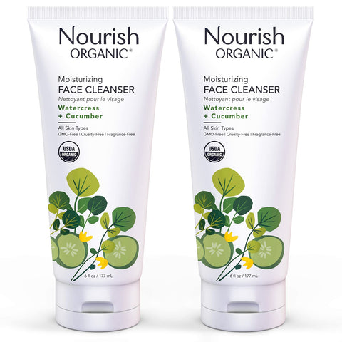 Nourish Organic Face Cleanser, Watercress + Cucumber, 6 Oz - Personal Care