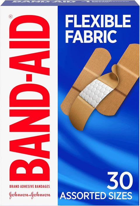 Band AID Brand Flexible Fabric Adhesive Bandages, Assorted Sizes, 30 Count - Personal Care