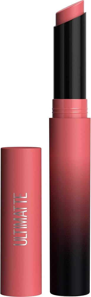 MAYBELLINE Color Sensational Ultimatte Matte Lipstick, Non-Drying, Intense Color Pigment, More Blush, Rose Pink, 1 Count