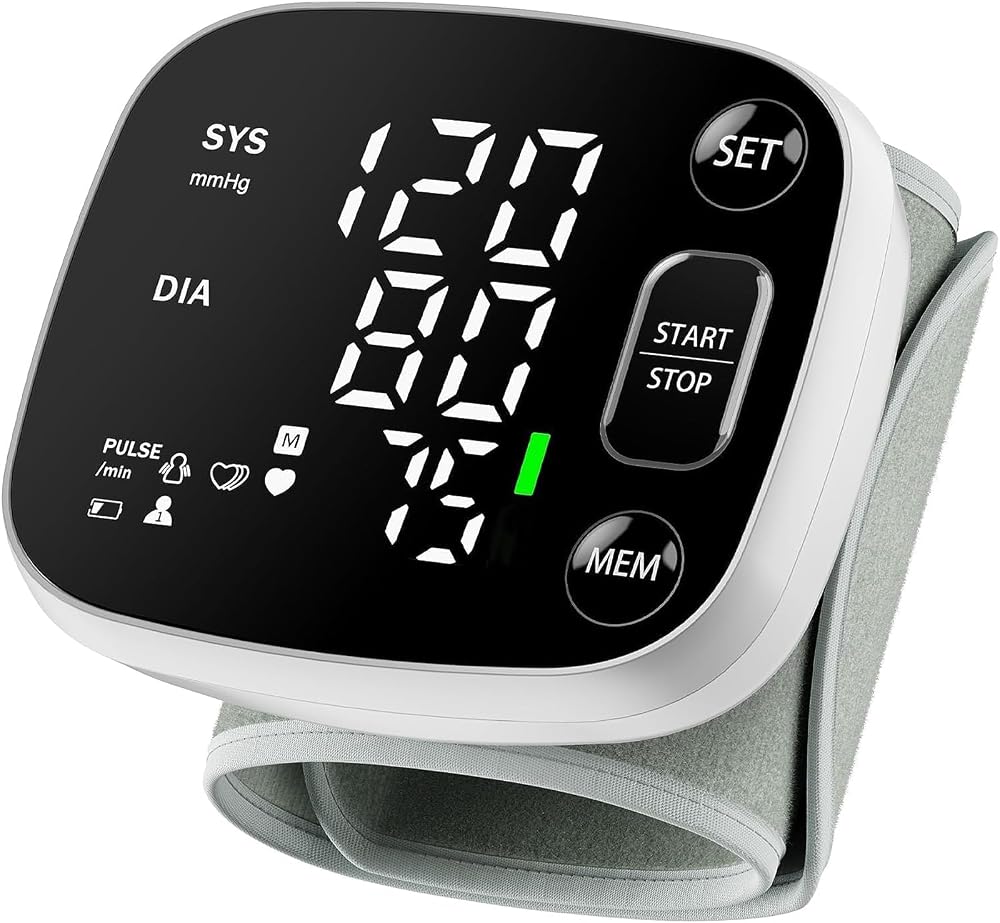Oklar Wrist Blood Pressure Monitor, FDA Cleared Rechargeable BP Machine