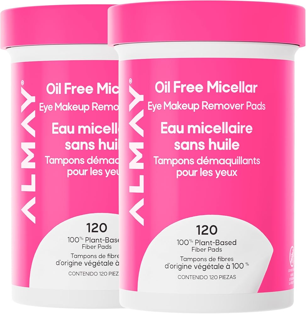 Almay Oil-Free Micellar Eye Makeup Remover Pads, 2 Pack