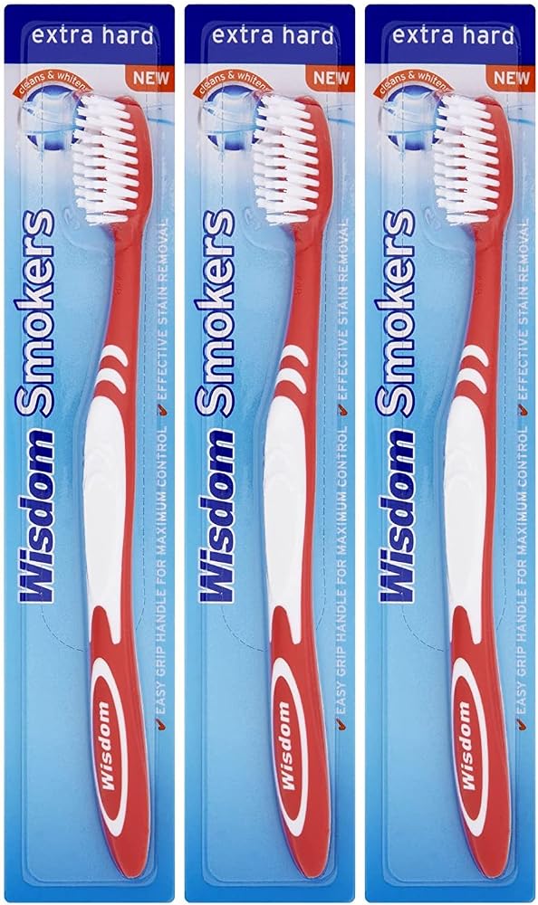 3X Wisdom Smokers Extra Hard Brush Toothbrush (Previously Addis) by Wisdom